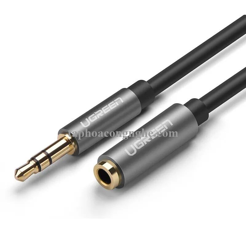 Ugreen 30746 20CM màu Đen Cáp âm thanh 3.5mm nối dài 30746 30030746